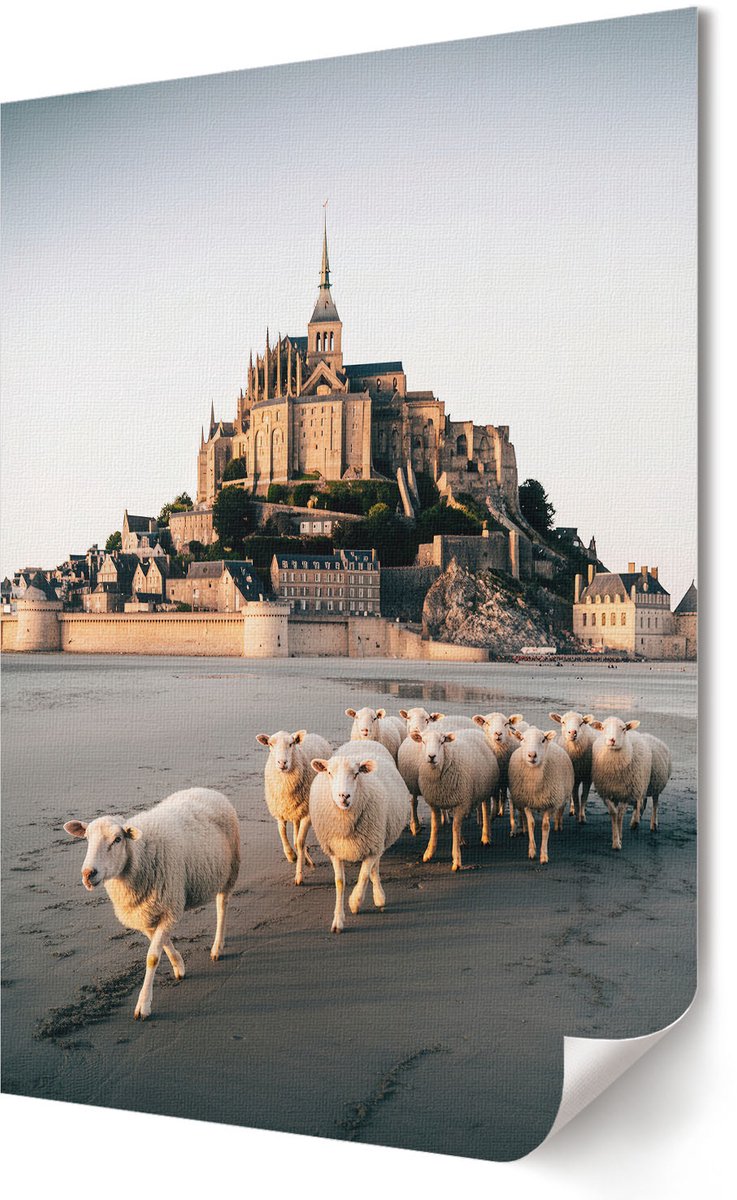 Coloray Polycanvas Wandposter - Afrikaanse Savanne, Beige - A3 - Groen Patroon - Rechthoek - Interieurdecoratie - Kantoor - Klassiek