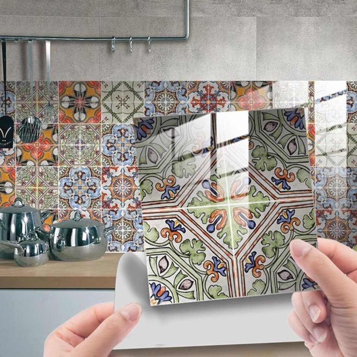 Kleurrijke Mozaïekvloerstickers - Waterdichte Zelfklevende Tegelstickers voor Keuken en Woonkamer
