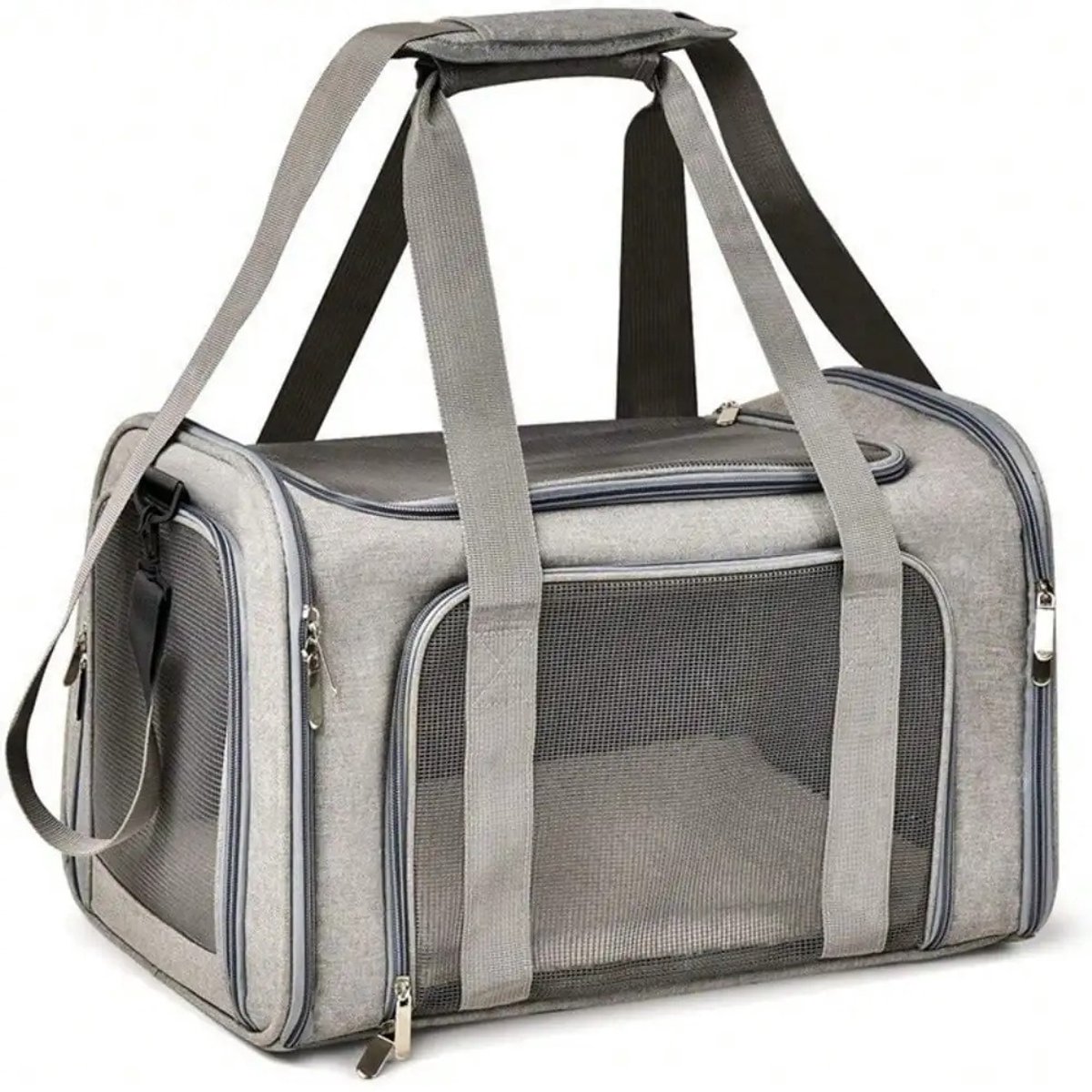 Geargalaxy Kattendraagtas - Hondendraagtas - Draagtas - Transporttas - Honden Transporttas - Reistas Huisdier - 3-6 kg - Grijs