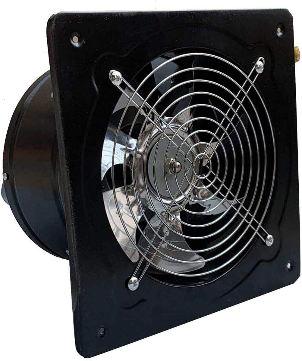 Ventilator, 80 W, 8 Inch, 1250 m³/Uur, 200 mm, Keukenafvoer, Industriële Metalen Wand-/Plafondafvoer Voor Badkamer (Plaatgrootte: 250)