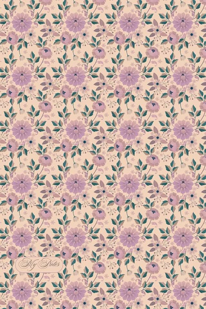 Gray Floral Notebook: Aesthetic Botanical Lined Journal with Date Header, 6 x 9 Inches, 120 Pages for Creative Writing and Daily journaling