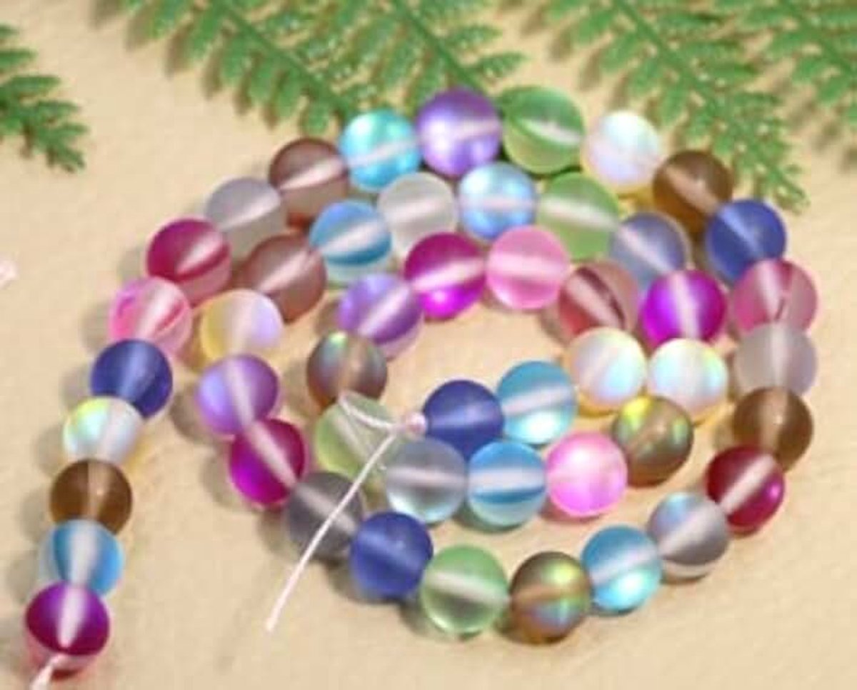Stone Kralen Diy Crystal Accessoires Synthetische kleur Crystal Imitatie Natuurlijke Maansteen