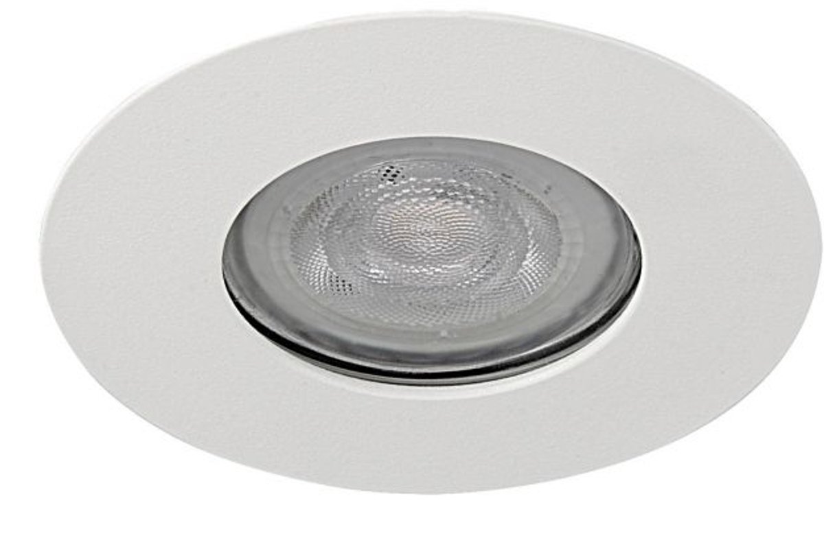 Platte LED inbouwspot Delilah rond IP65 wit - natuurlijk wit - dimbaar