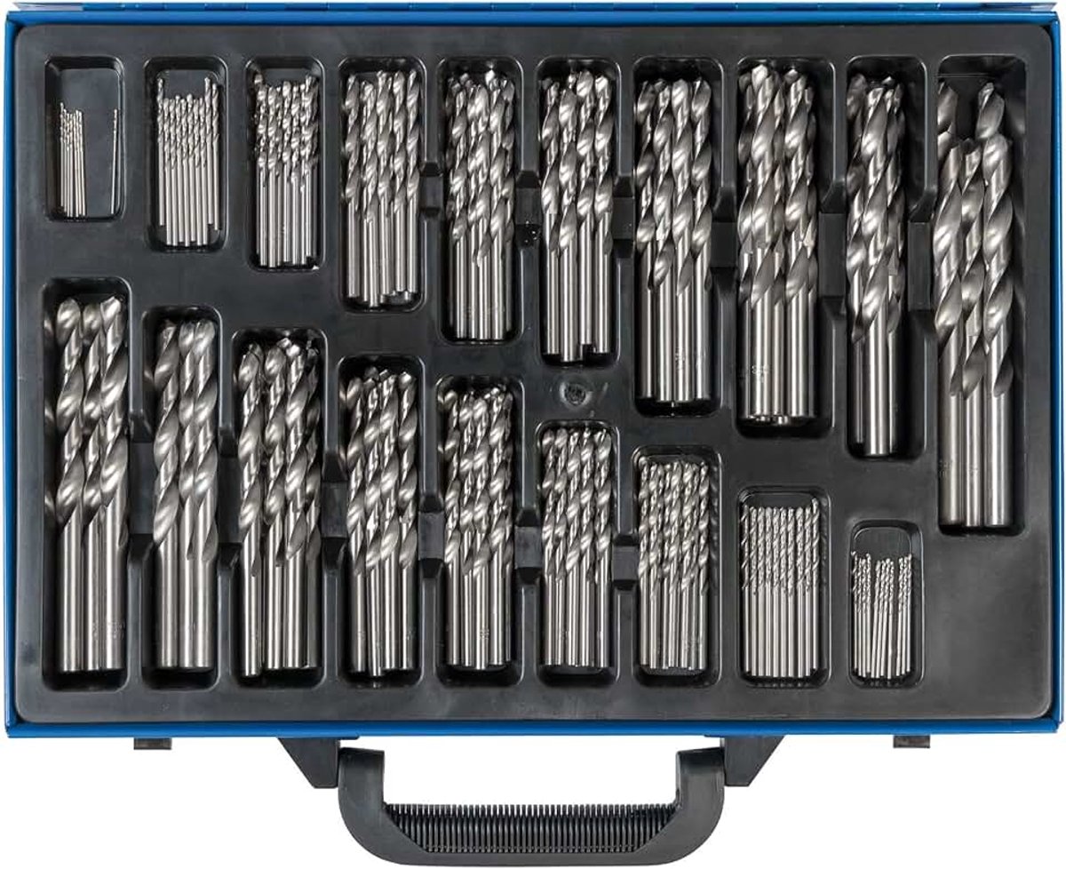 Stahl 80200L HSS-R Spiraalborenset, 170-Delig, Metaalboren | Uitgebreide set met DIN 338 metaalboren voor werkplaatsgebruik, inclusief metalen koffer voor overzichtelijke opslag