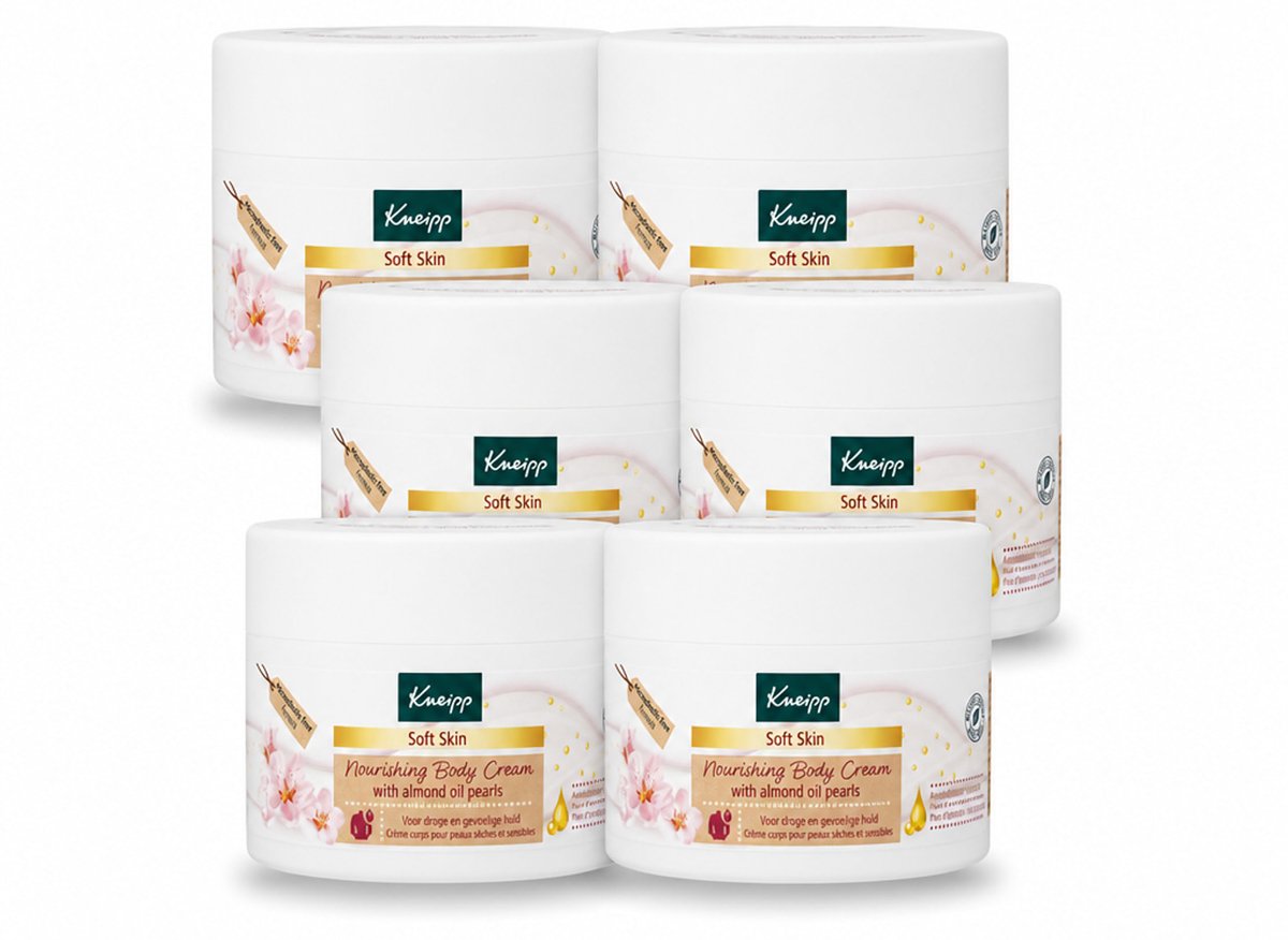 6 x Kneipp - Body crème - Soft Skin - Amandelbloesem - 200 ml - Voordeelverpakking - 6 stuks