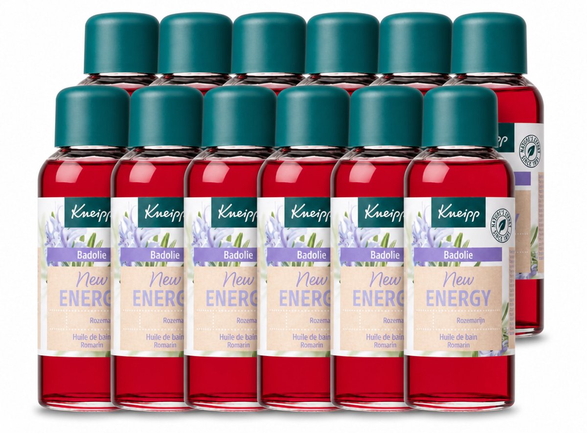 12 x Kneipp - Badolie - Rozemarijn - Voor nieuwe energie - 100 ml - Voordeelverpakking - 12 stuks