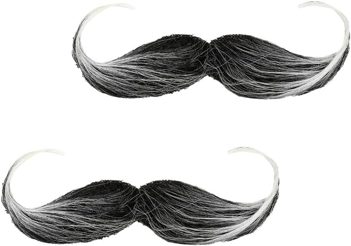 Snor om op te plakken, 2 stuks snor om op te plakken, nepbaard, voor carnaval, voor carnaval, voor Halloween, Kerstmis