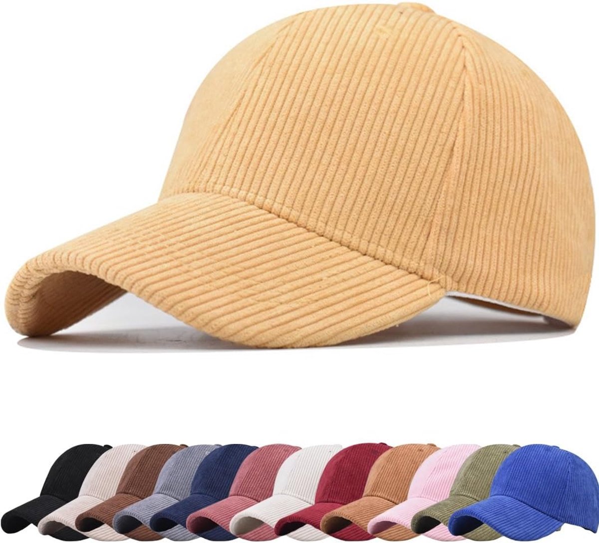 Vintage, uniseks, corduroy, verstelbaar, truckerpet, plat, vintage, effen, verstelbaar, truckerpet, nieuwsboy, voor reizen in de open lucht