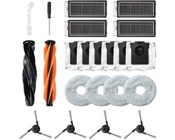 21 Accessoireset voor Dreame X50 Ultra Complete/L50 Pro Ultra/L40s Pro Ultra van MMOBIEL – 2 Hoofdborstels, 4 Zijborstels, 4 HEPA-filters, 6 Dweilpads, 4 Stofzakken & 1 Reinigingsborstel