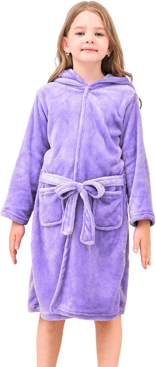 Zachte Badjas met Capuchon Fleece Badjas Nachtkleding Kinderen