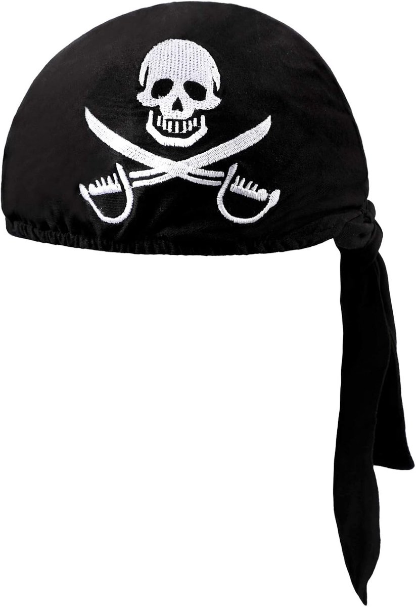 Piratenhoed voor heren, zwart kostuum voor volwassenen