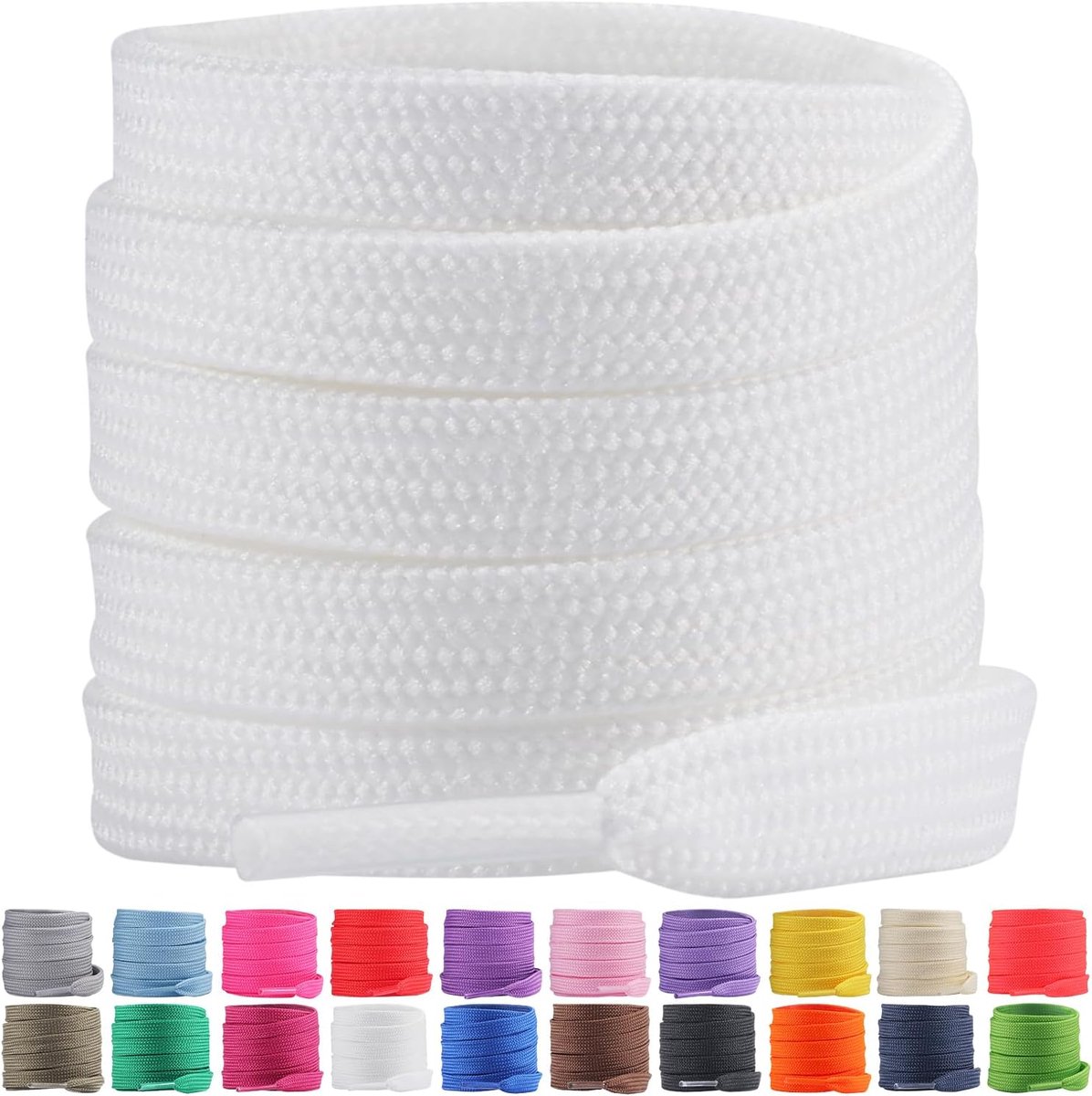 Schoenveters 10mm - Dubbellaagse Polyester Veters, 80-180cm Lengte - Sterke Vervangingsveters Voor Sport, Werk & Dagelijks Gebruik