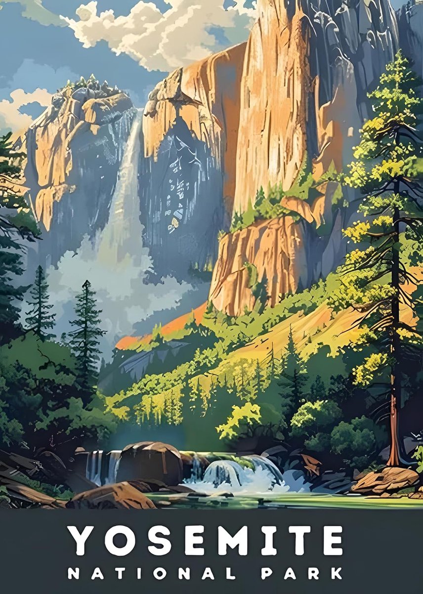 5D Diamond Painting set, Yosemite bergen, doe-het-zelf landschap, diamantschilderij, knutselset met knutselgereedschap, hoge resolutie, canvas diamantschilderij, knutselset voor woonkamer