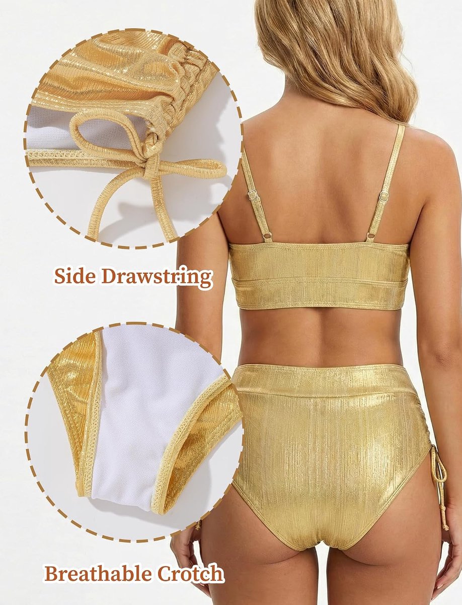 Bikini set V-hals push-up triangel bikini sexy tweedelige badmode hoge taille badpak zwempakken voor zwembad strand