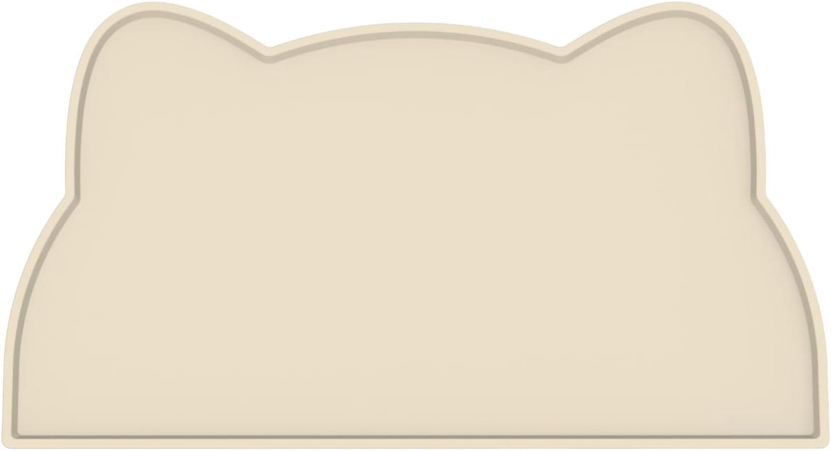 Siliconen Voermat voor Huisdieren Antislip Hondenbakmat Waterdicht Dienbladkussen (Beige, 60x35 cm)