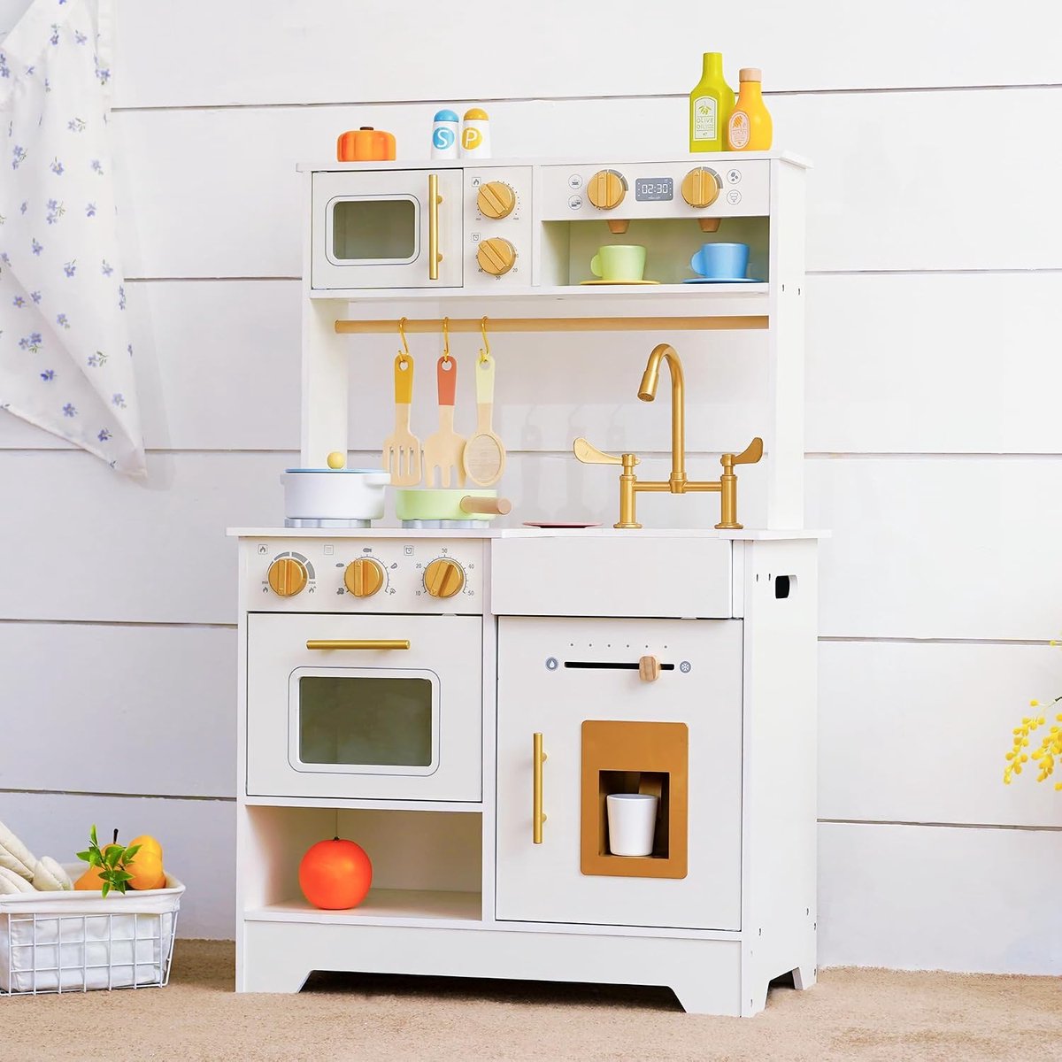 Speelkeuken voor Kinderen met Ijsblokjesmachine, Inclusief Gootsteen