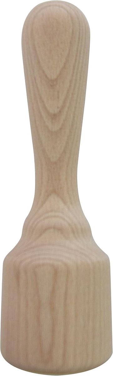 Center Art.152 stamper met vlakke bodem, hout, bruin