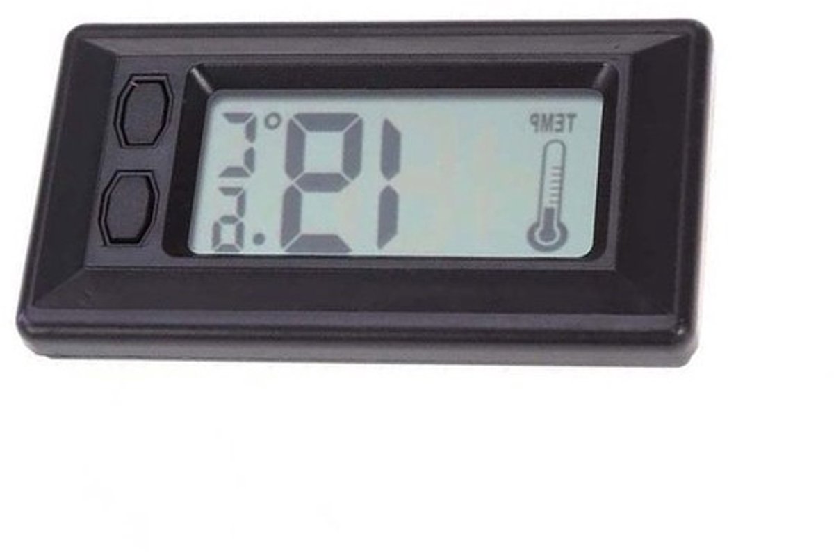 Digitale Autothermometer - Mini Temperatuurmeter - Interieur Monitoren - Hoge Nauwkeurigheid - 0.1 Graden Celsius - Zwart