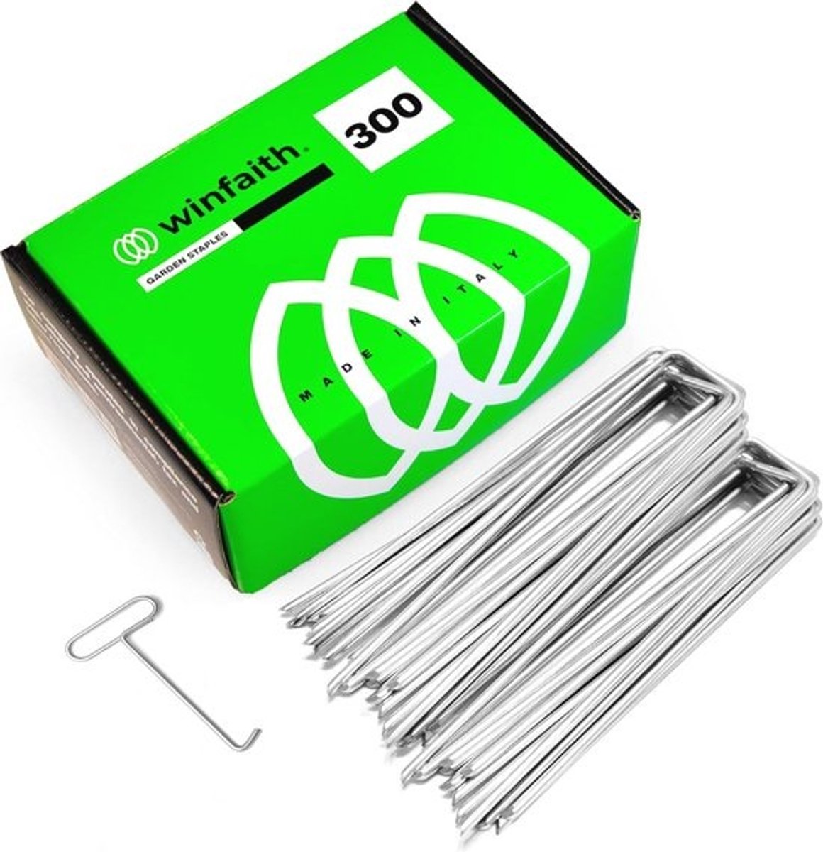 Thermisch verzinkte haringen van staal voor tuin en kunstgras 150 x 30 x 3 mm