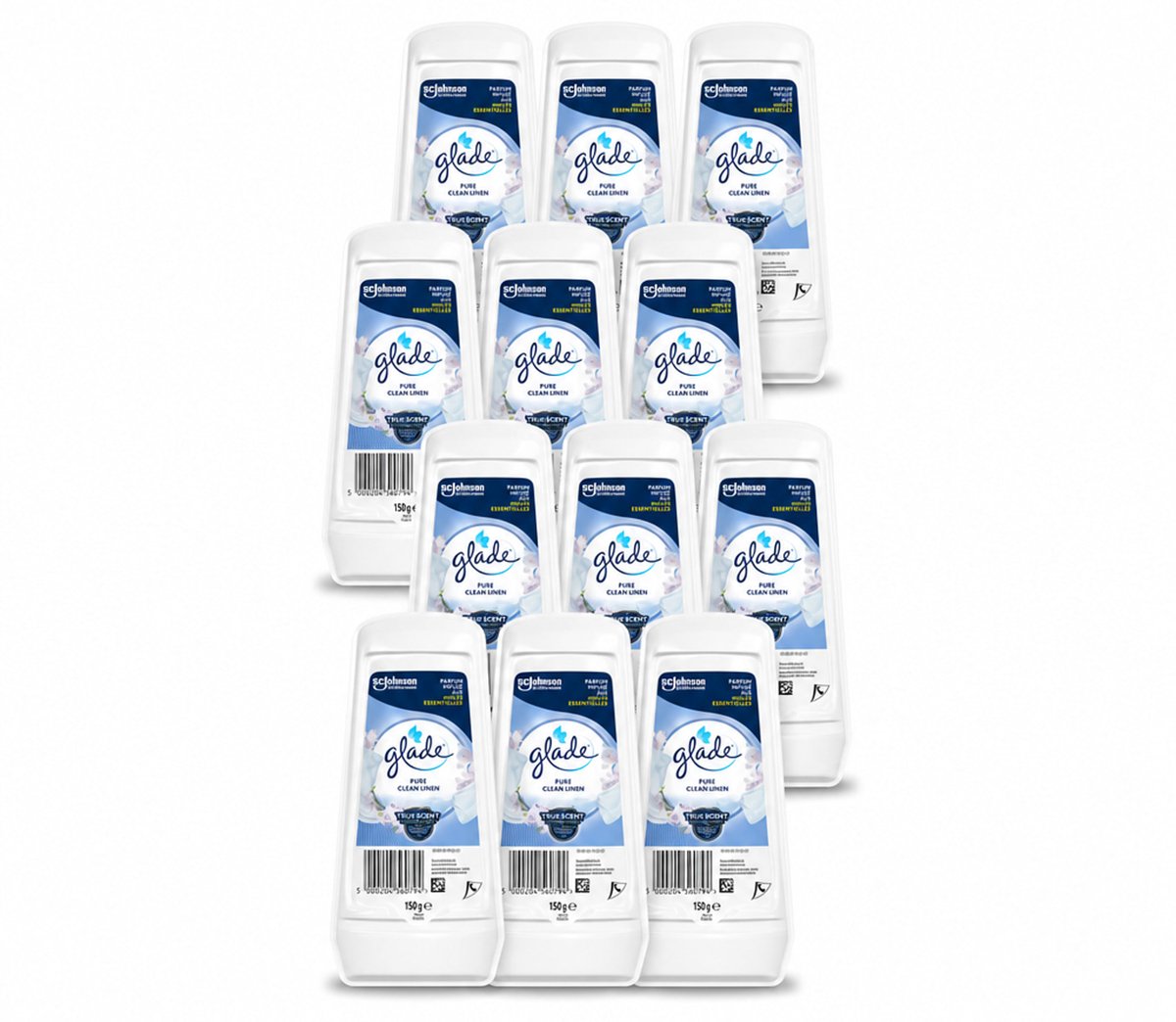 12 x Glade - Gel - Pure Clean Linen - 150 g - Voordeelverpakking - 12 stuks