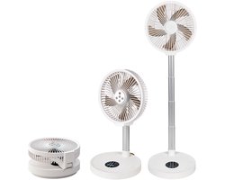 NAXSIR Oplaadbare Staande Ventilator - Camping Ventilator -88 cm - Draadloos met Afstandsbediening - 6 Snelheden - USB-C