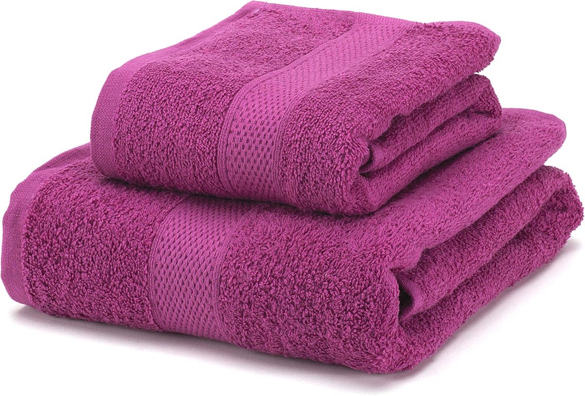 Handdoekenset - 100% gekamd katoen (niet geregenereerd) - kwaliteit ringgesponnen - zacht gevoel - 450 g/m2 (malve, set 2 stuks)