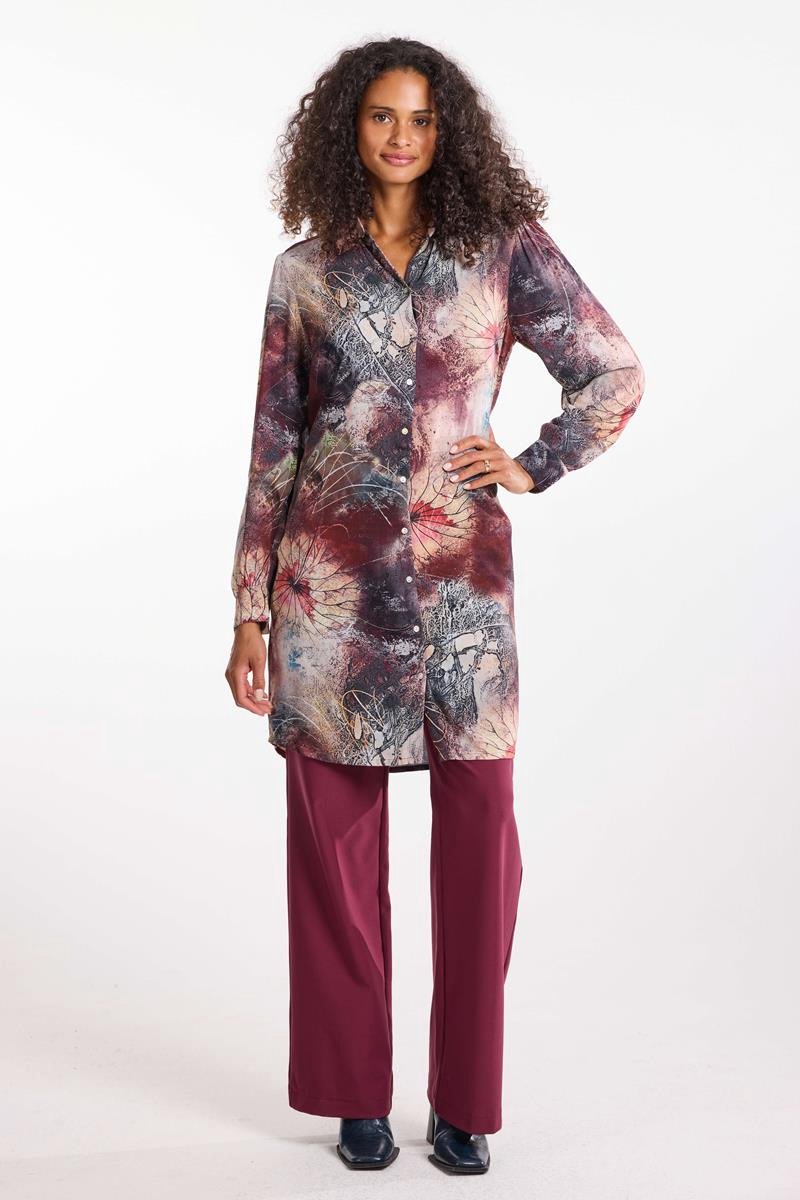 DIDI Dames Tunic Violet Burgundy Cloudroot print maat 46