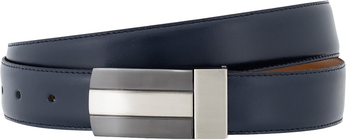 LINDENMANN leren heren riem - cognac