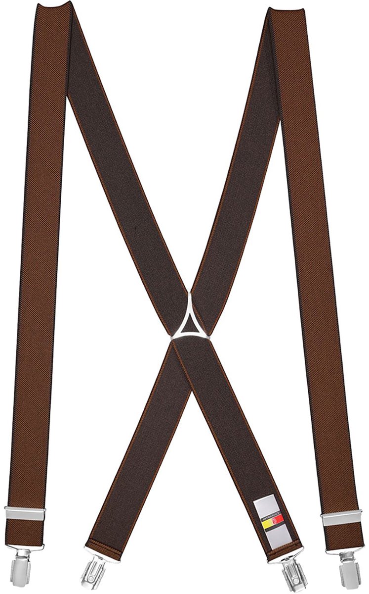 LINDENMANN heren bretels X-vorm - cognac