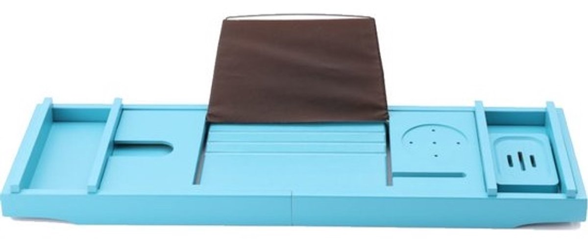Luxe badplank - Badrekje - Uitschuifbaar van 75 tot 110 cm - Boekenhouder - Tablethouder - Bamboehouten badplankje - Badrek — cadeau in Wonen & Interieur - foto 3