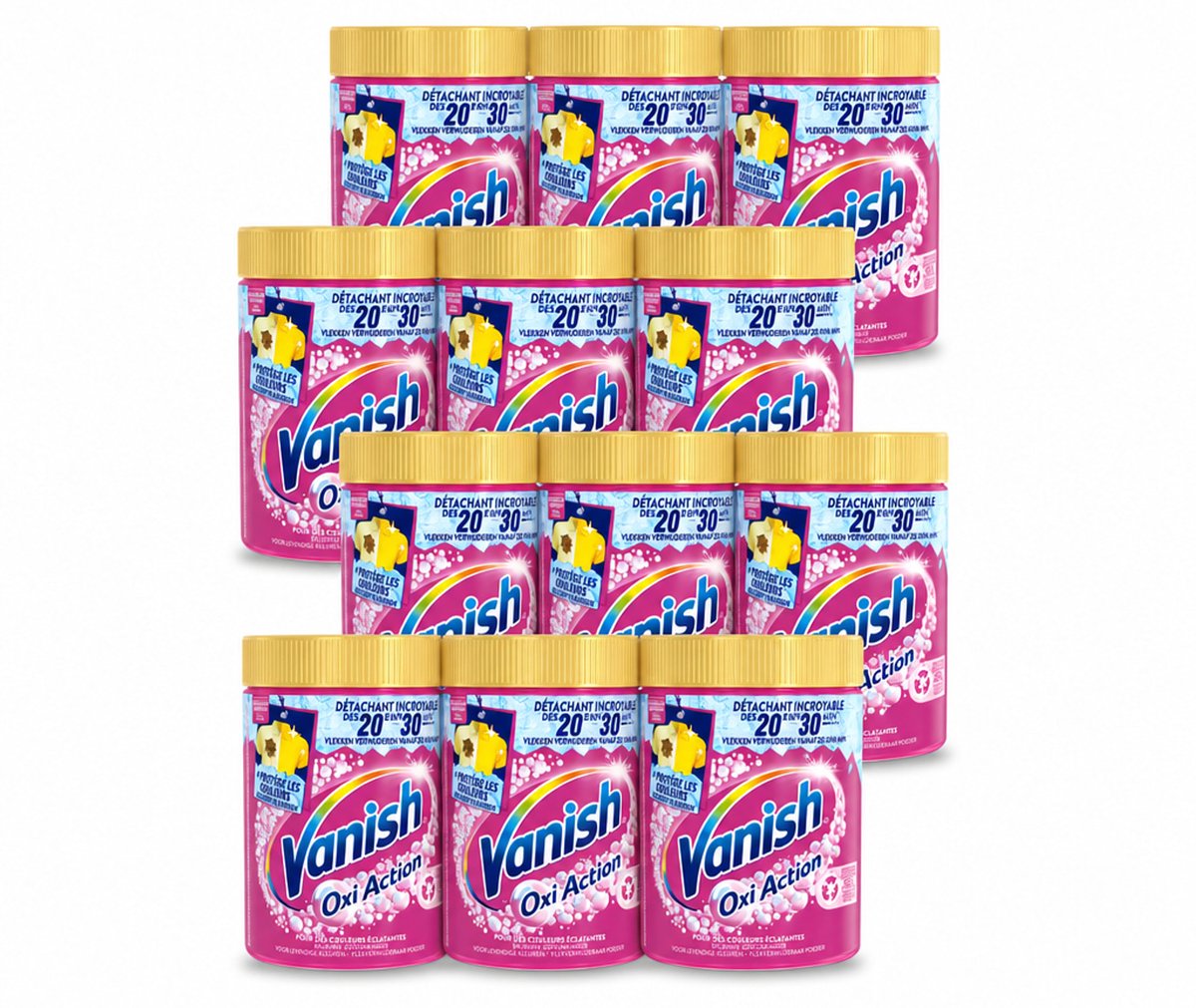 12 x Vanish - Vlekverwijderaar - Oxi Action Wasbooster Poeder - Voor Gekleurde Was - 940 g - Voordeelverpakking - 12 stuks