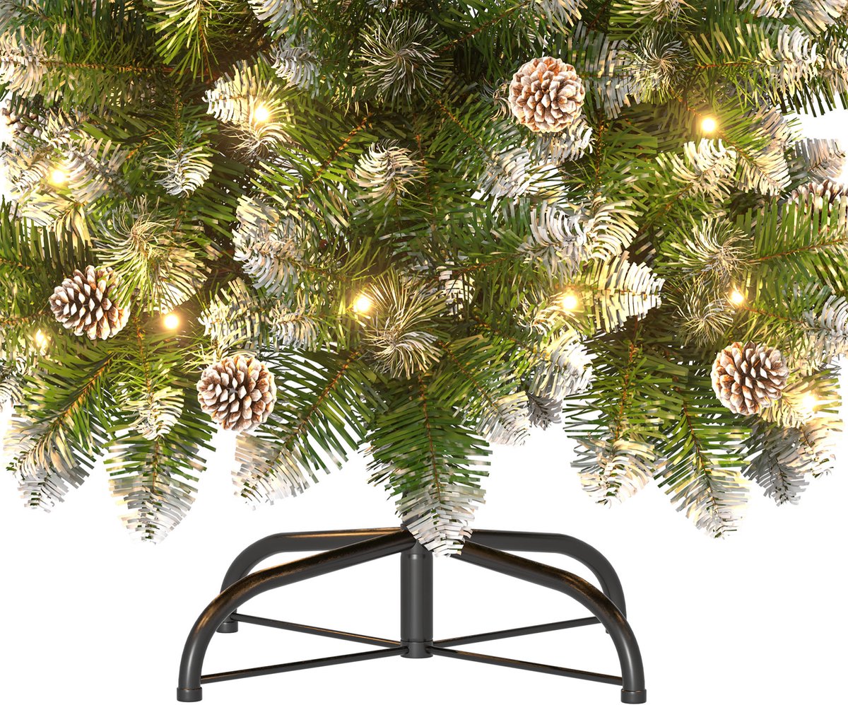 Automatische Kerstboom – 180cm Kunstkerstboom – Warme LED-verlichting – met Sneeuweffect – Groene – foto 2