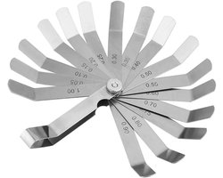0.05-1.00mm Gebogen Feeler Gauge RVS Meetgat Lassen Inspectie Tool