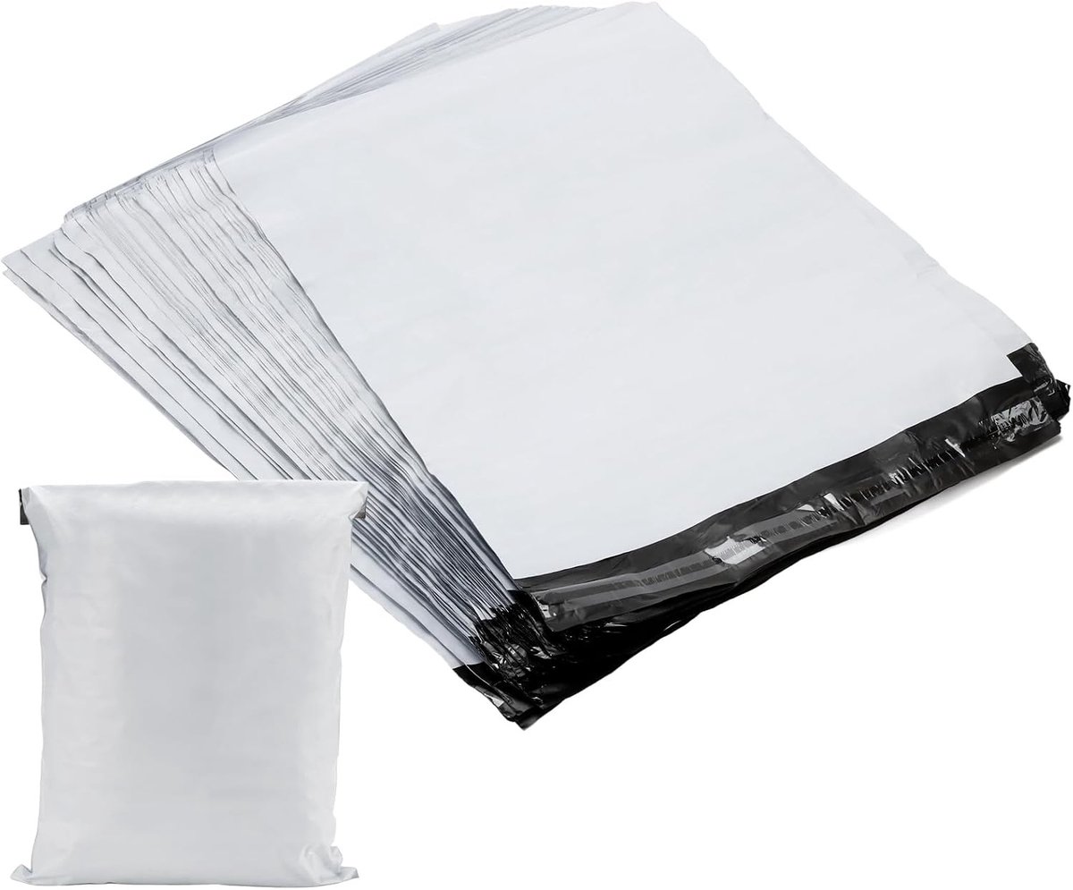 Set van 200 Grote Verzendzakken 15 x 51 cm Opaque Plastic Zelfklevende Verpakkingszakken voor Verzending en Opslag