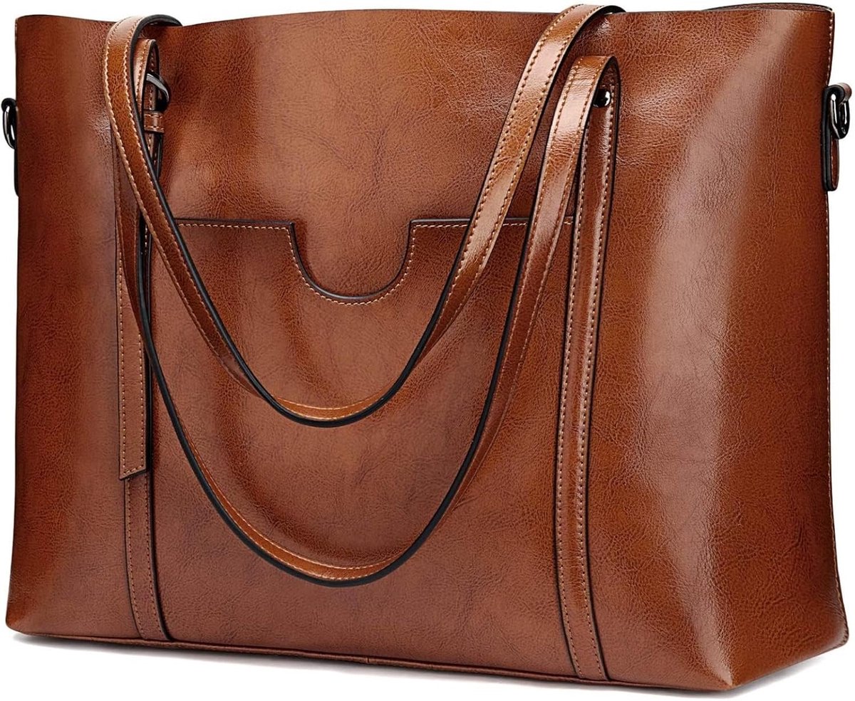 Vrouwen Echt Leer Top Handvat Satchel voor Dagelijks Gebruik, Werk en Schoudertas met Ruimte voor Essentials