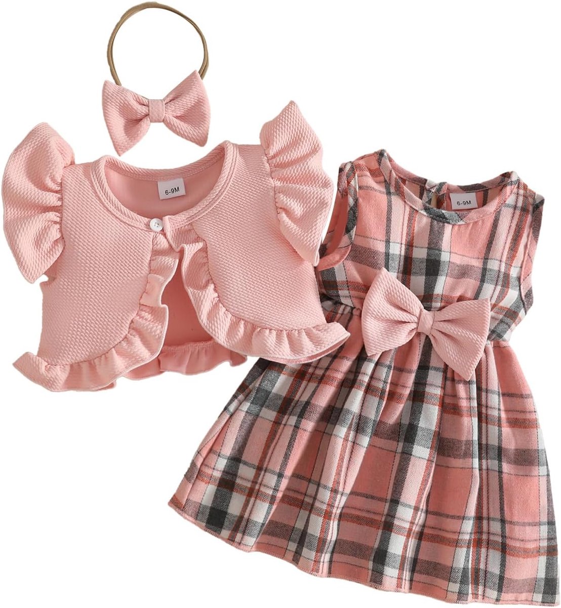 Babyjurk voor meisjes, klein vest, ruches, tops, jurken, vlinder, bloemenpatroon, geruit, zomerkleding voor baby's en meisjes