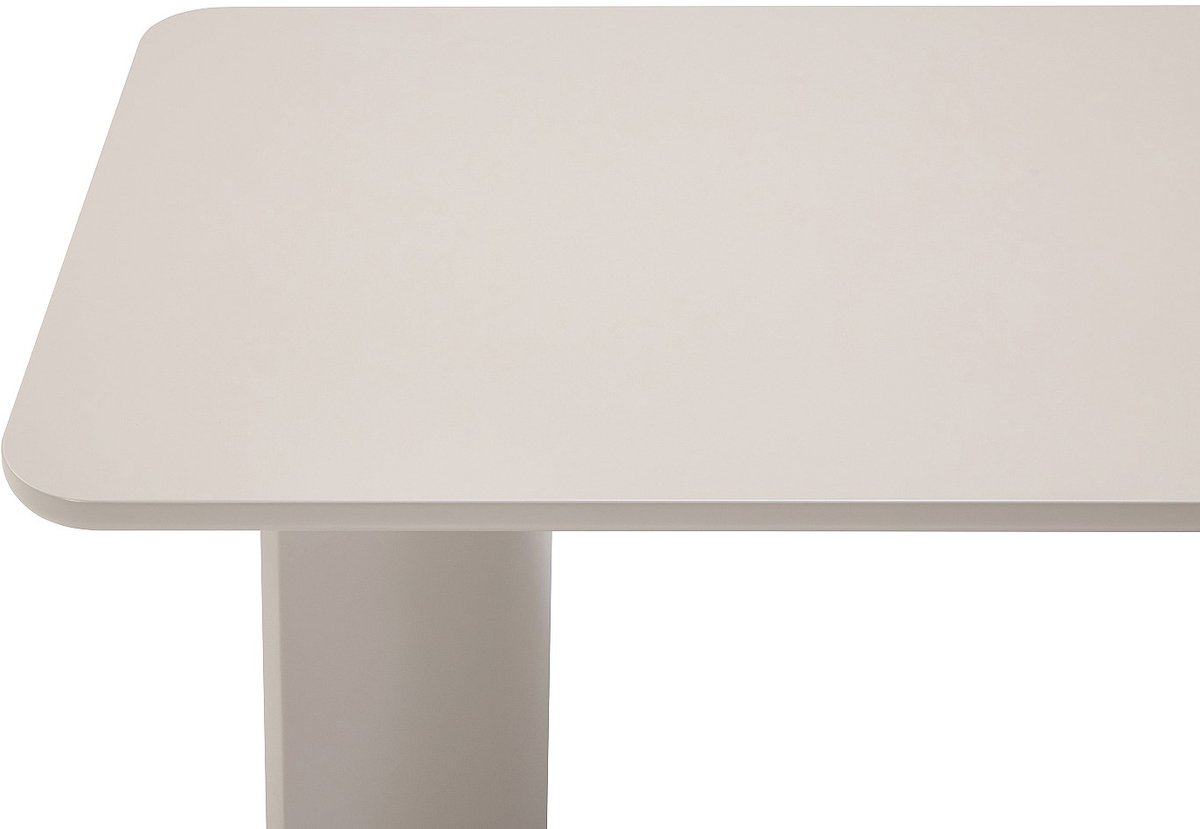 Vente-unique Bureau met gebogen poten - Beige - LORYNI