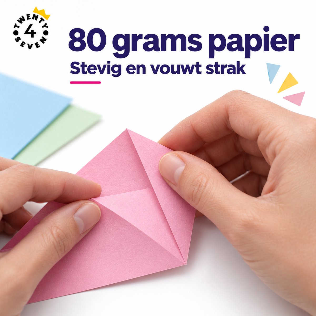 Twenty4seven® Gekleurd Papier A4 - 100 Vellen Origami, Vouwpapier en Knutselpapier - 80 Grams FSC - Surprise Knutselen voor Kinderen - Sinterklaas Cadeau - 20 Projecten — cadeau in Hobby - foto 8