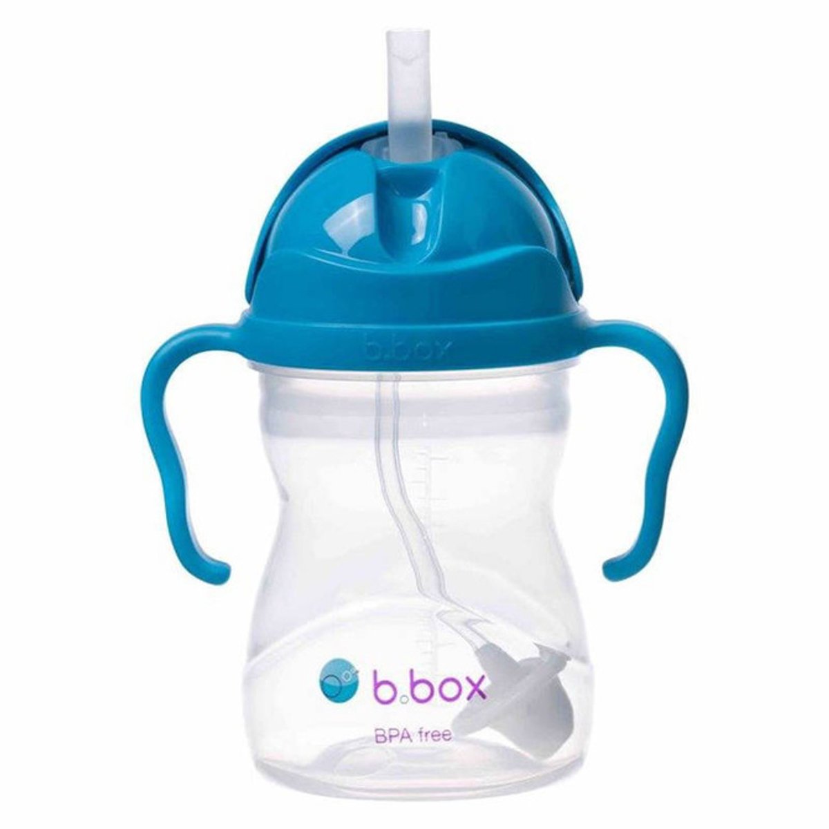 b.box Drinkfles met rietje - Baby Sippy Cup - Drink Vanuit Elke Hoek - Klapdeksel - Verzwaard Rietje - Lekvrij en Eenvoudige Grip - BPA-vrij - Vaatwasserbestendig - Vanaf 6+ Maanden - 240 ml