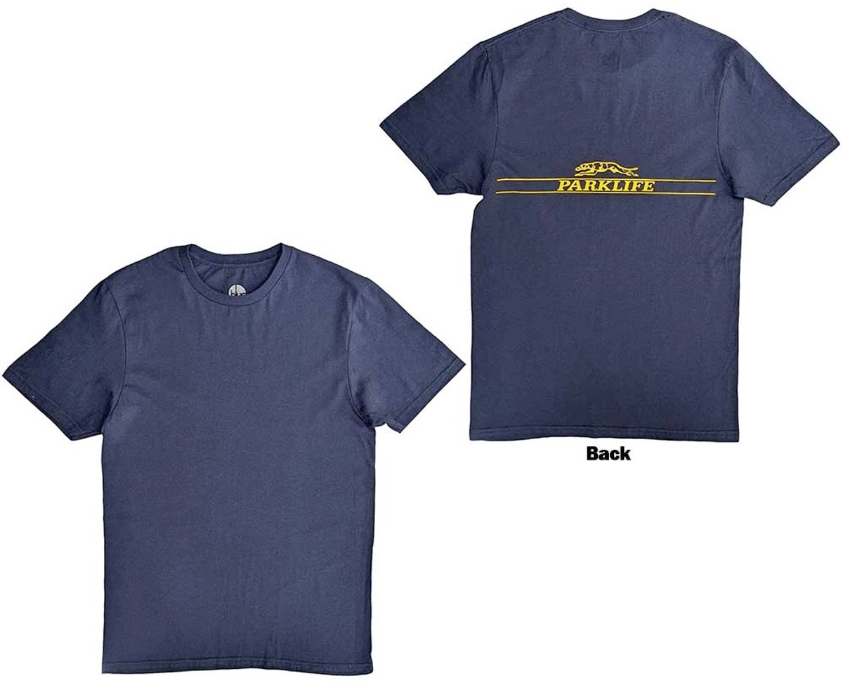 Blur - Parklife Back Heren Tshirt - S - Donkerblauw