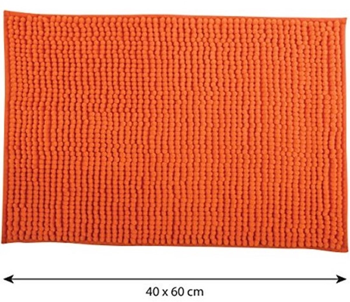 Hoogpolige Badmat Chenille 40 x 60 cm - Antislip en Wasbaar - Comfortabele Douchemat voor Badkamer