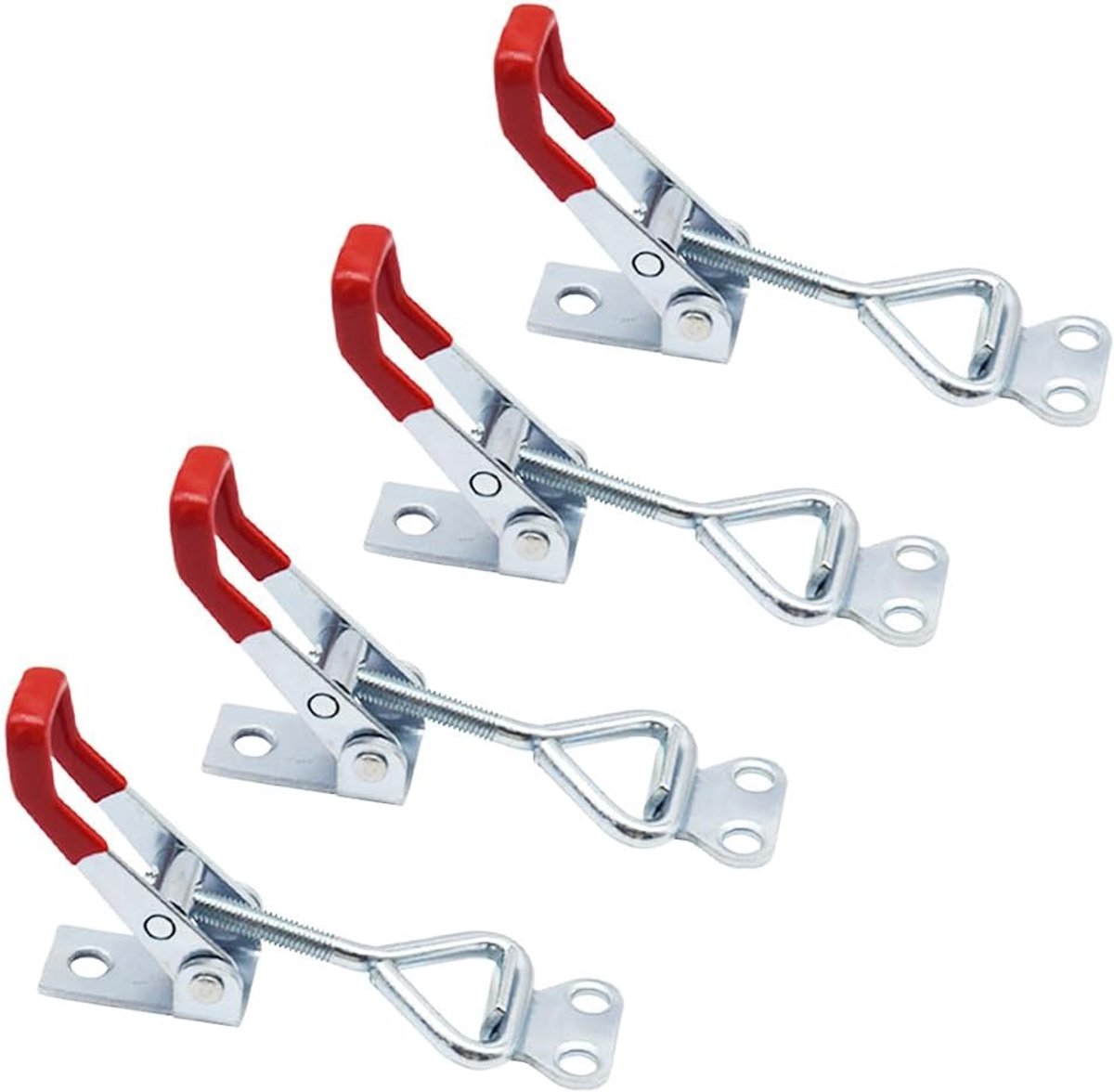 GH-4001 Spansluiting, kleine kniehendelspanners, verstelbaar, metalen veiligheidsgesp, houden met 16 stuks schroeven, knop, toggle latch, 150 kg, voor gereedschapskisten, koffers