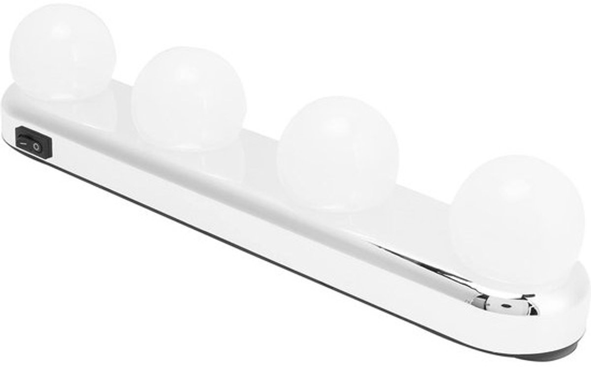 Draagbare Make-upspiegel Lamp met 4 LED Verlichting - Snoerloze & Oplaadbare Ijdelheidsspiegelt