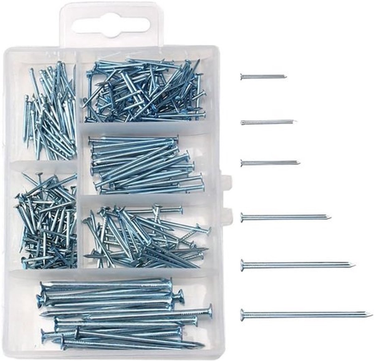Diverse Platte Kop Nagels voor Houtbewerking en DIY Projecten - 250 Stuks