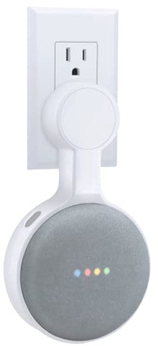 Ruimtebesparende Wandhouder voor Google Home Mini - Wit