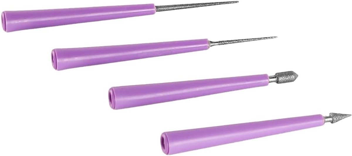 4 verpakkingen diamantpunt kralenruimer kralenopener voor glas, plastic, metaal en hout kralen