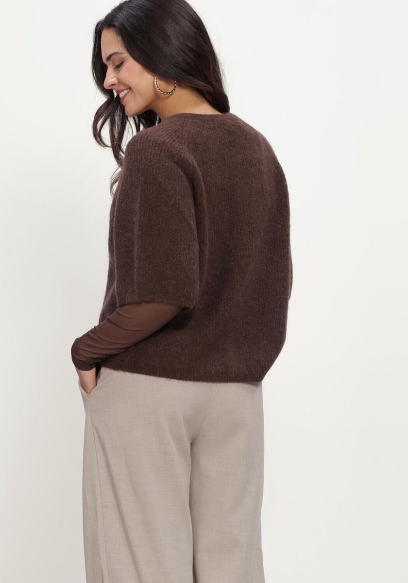MSCH Copenhagen Mschbondie Hope 2/4 Cardigan Truien & vesten Dames - Sweater - Hoodie - Vest- Bruin - Maat L/XL