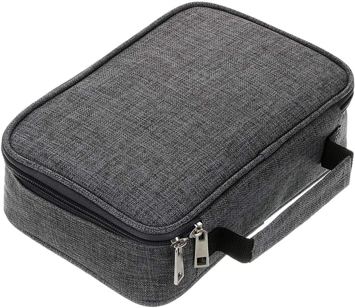 Etui - Grote Capaciteit 72 Sleuven Kleurpotlood Organizer - Met 2 Afneembare Hoezen - Multifunctionele Draagbare Opbergtas voor School en Kantoor - Grijs - 1 Stuk