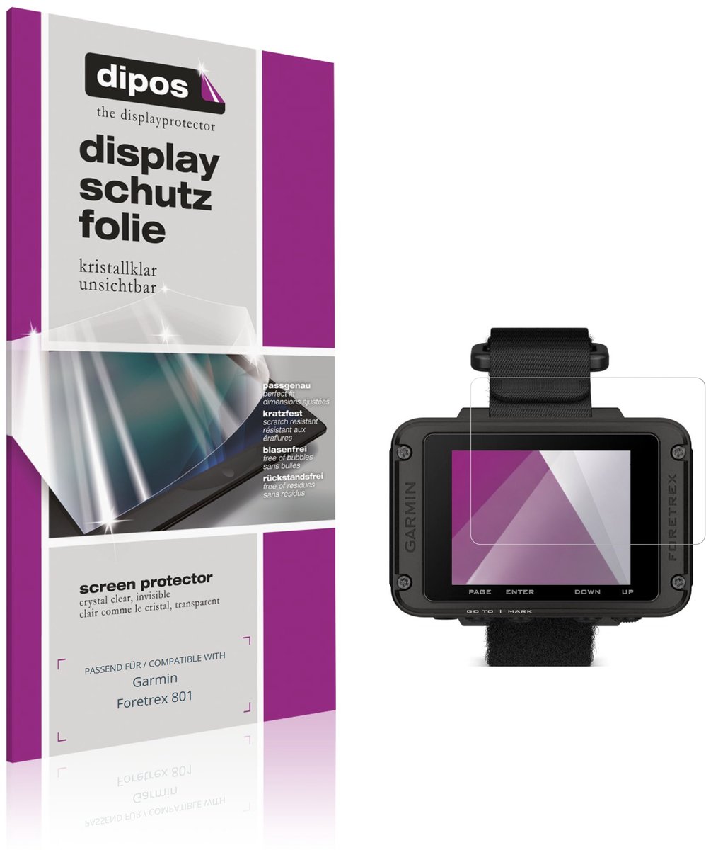 dipos – 2x Beschermfolie geschikt voor Garmin Foretrex 801 | Krasbestendige & heldere Screenprotector Ultra-Thin