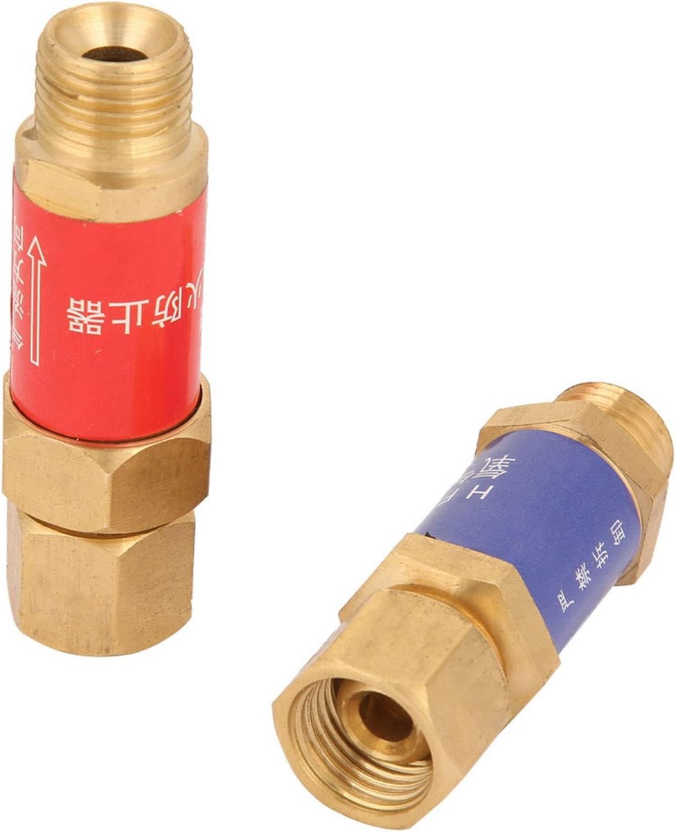 Flashback Arrestor Set, 2 Stuks M16x1.5 voor Acetyleen en Zuurstof